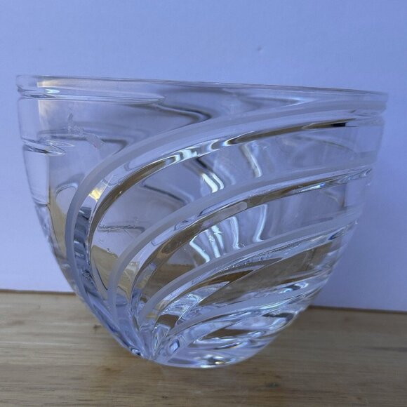 Vintage Waterford Crystal Bowl Marquis Artesia Swirl Design‎ 6" Diameter Signed - Picture 1 of 10
